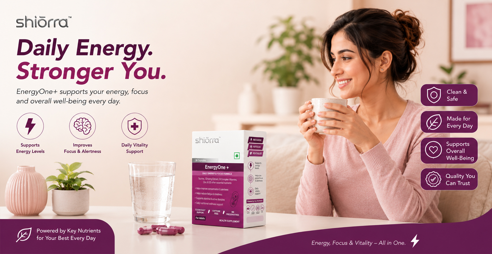 Shiōrra wellness supplements — clean, science-backed daily nutrition