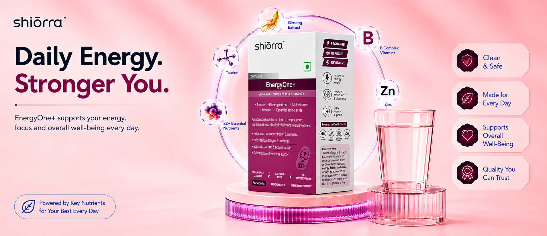 Shiōrra EnergyOne+ — daily energy, stronger you