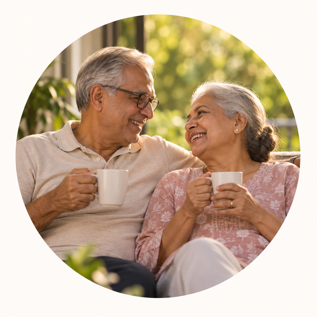 An older man and woman together